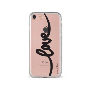 LOVE CLEAR IPHONE CASE WTH BLACK LOGO IN ALL SIZES